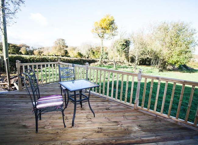 Decking with views across fields